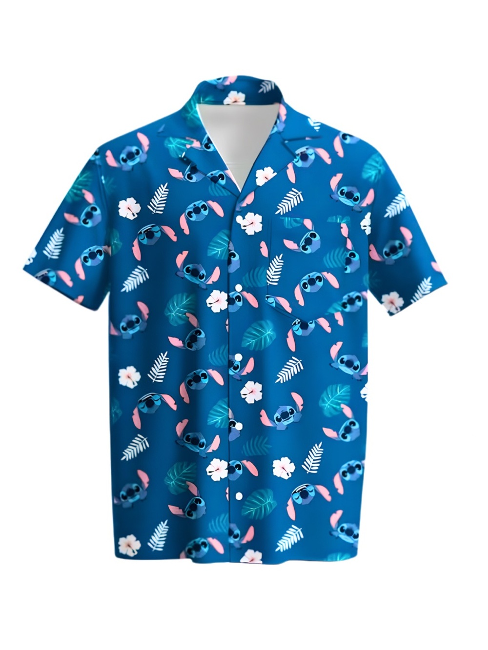 Disney Lilo & Stitch Tropical Button Up Shirt XXL NWT – Short Sleeve Woven